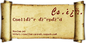 Csellár Árpád névjegykártya
